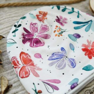Single Jersey - Flower Love Warmweiß - ORGANIC