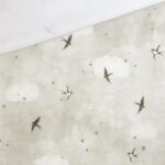 Single Jersey - Schwalben Wolken - Natur marmoriert