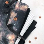 Holzknopf gezackter Stern - 16 mm - Kirschbraun - 2-Loch