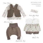 DIY Stoffe Outfit - Farbpaket Schokobraun meliert