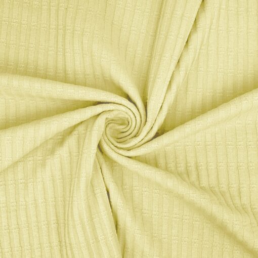 Breiter Rippenjersey - Lochmuster - Lemonade Yellow