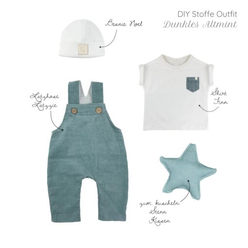 DIY Stoffe Outfit - Farbpaket Dunkles Altmint
