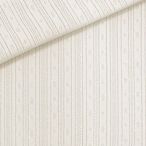 Pointoille Jersey - Streifen - Cream
