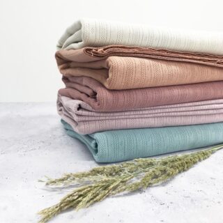 Pointoille Jersey - Streifen - Cream