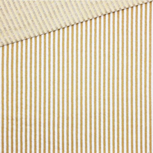 Jaquard Jersey - Ockergelb/Creme gestreift