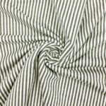 Jaquard Jersey - Oliv/Creme gestreift