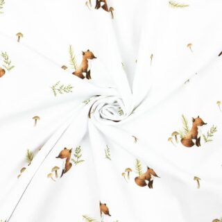 Single Jersey - Kleiner Fuchs - Weiß