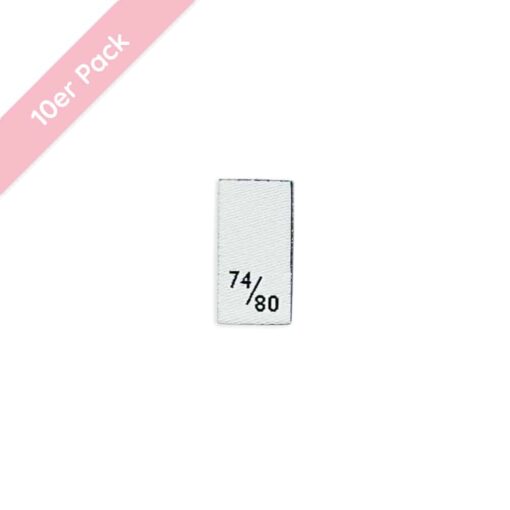 Größenlabel - 10er Pack - 74/80