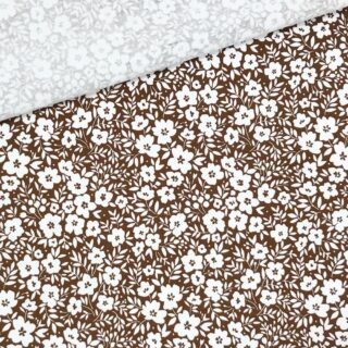 Single Jersey – Flowers – Kakao