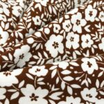 Single Jersey – Flowers – Kakao