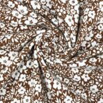 Single Jersey – Flowers – Kakao