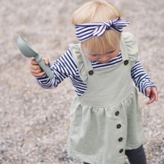 DIY Stoffe Outfit - Shirt Schelmy & Latzkleid Leene & Leggings Luany & Haarband Hailey