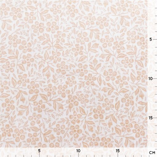 Musselin Soft Blush Flowers - Warmweiß