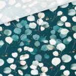 Single Jersey - Gold & Eukalyptus Dunkle Jade