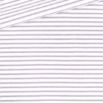 Single Jersey - Warmweiß mit 2 mm zarten Lavendel Streifen