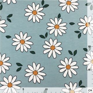 French Terry - Daisies - Altmint