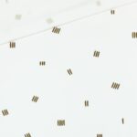 French Terry - leichter Kuschelsweat - Tiny Stripes Cremeweiß