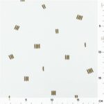 French Terry - leichter Kuschelsweat - Tiny Stripes Cremeweiß