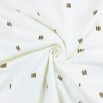 French Terry - leichter Kuschelsweat - Tiny Stripes Cremeweiß