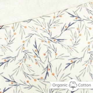 Single Jersey - Blue Twigs - Natur Sprenkel - ORGANIC