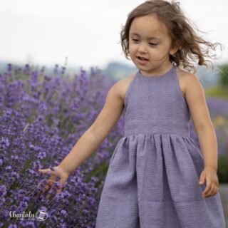 DIY Stoffe Outfit - Musselin Dusty Lavendel mit Blumen