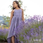 DIY Stoffe Outfit - Musselin Dusty Lavendel mit Blumen