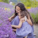 DIY Stoffe Outfit - Musselin Dusty Lavendel mit Blumen