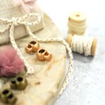 Kordelstopper - Metal - Roségold - 2 Stück