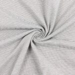 Single Jersey - Dunkles Smoky Beige/Weiß 1 mm gestreift