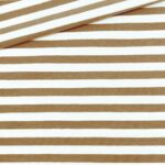 Single Jersey - Heller Zimt 10 mm gestreift