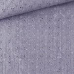 Musselin - Dusty Lavendel mit Blumen bestickt