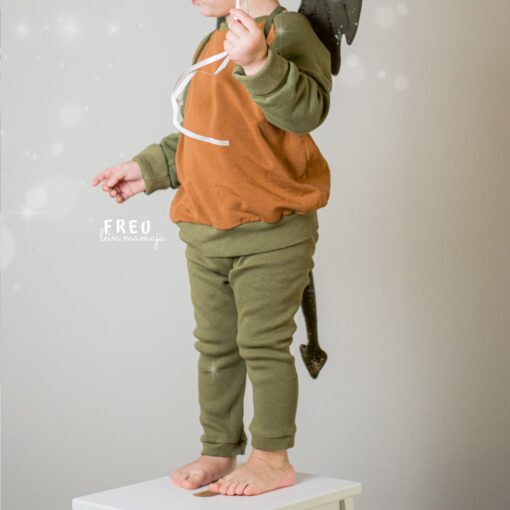 DIY Stoffe Outfit - Faschingskostüm - Drachen