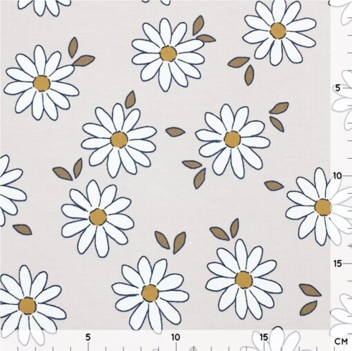 French Terry - Daisies Rose Beige