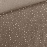 Musselin - Pünktchen - Dunkles Smoky Beige