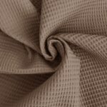 Waffelpique - Dunkles Smoky Beige