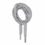 Flachkordel - Weiß/Schwarz - Breite 10 mm