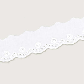 Wäschespitze - 40 mm - Weiß