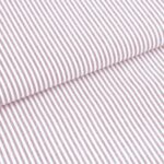 Baumwollstoff-Antique Rose-Weiß 3mm Streifen
