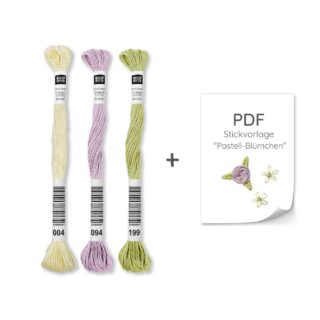 Mini-Stickset - Pastell-Blümchen