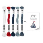 Mini-Stickset - Segelboot