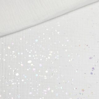 Musselin - Shiny Dots - Warmweiß
