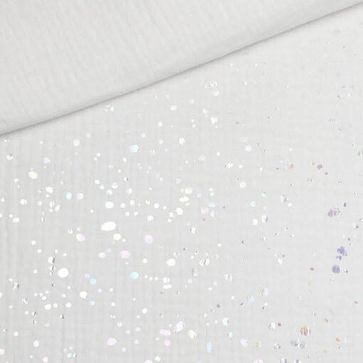 Musselin - Shiny Dots - Warmweiß