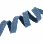 Baumwoll-Flachkordel 17 mm – Helles Smoky Jeansblau