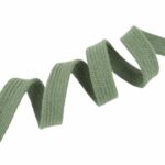 Baumwoll-Flachkordel 17 mm – Rauchgrün