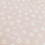 Baumwoll-Pique – Enjoy the Little Daisies – Puder