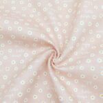 Baumwoll-Pique – Enjoy the Little Daisies – Puder