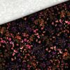 French Terry - Sommersweat - Pink Flowers - Schwarz