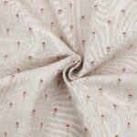 Leichter Canvas in Leinenoptik - Mini Tulpen - Dunkles Natur Melange