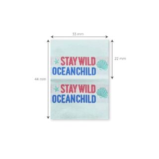 Weblabel “stay wild ocean child” – 33 x 22 mm