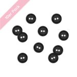 Hemdknopf - 11 mm - 10 Stück - Schwarz
